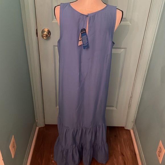NWT Nautica A-line,tiered bottom, Tencel, sleeveless, maxi sun dress. Large. - Picture 3 of 11